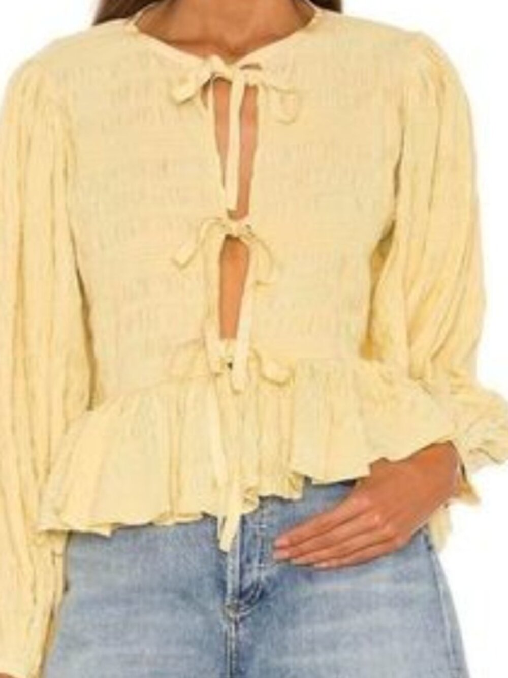 NWT Women's LPA Ainsley in Yellow Butter Top Size S